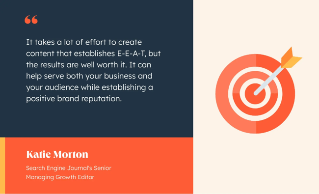 quote infographic shares katie morton’s insights into the future of seo.